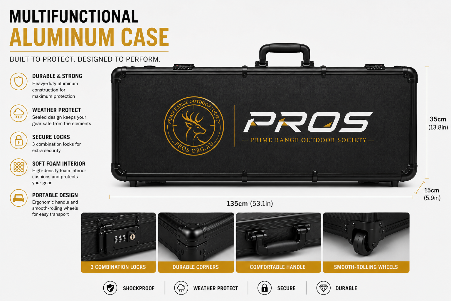 PROS Designed Aluminum Hard Case welcome gift